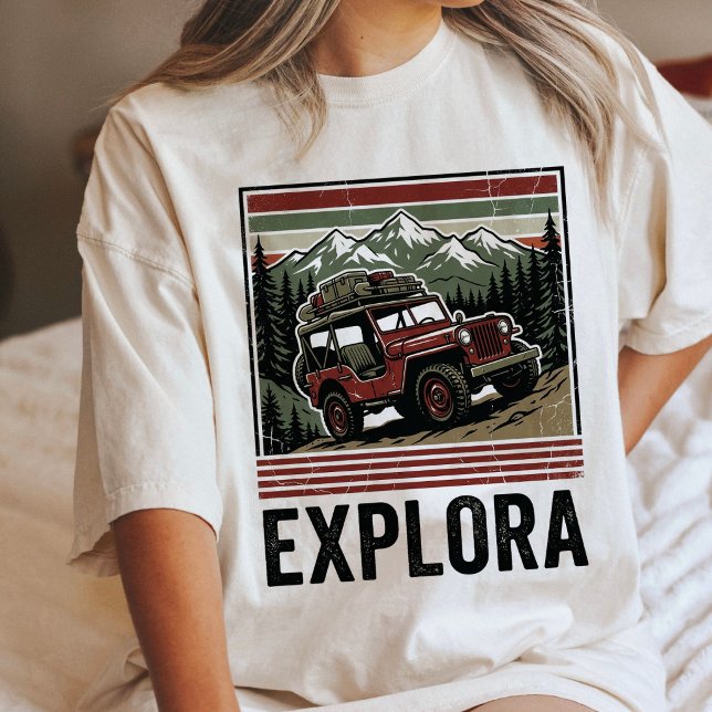Retro Bergsutforskning Äventyr T Shirt (Skapare uppladdad)