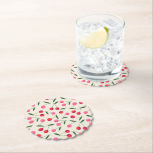 Retro Berry Cherry Party Papper Underlägg