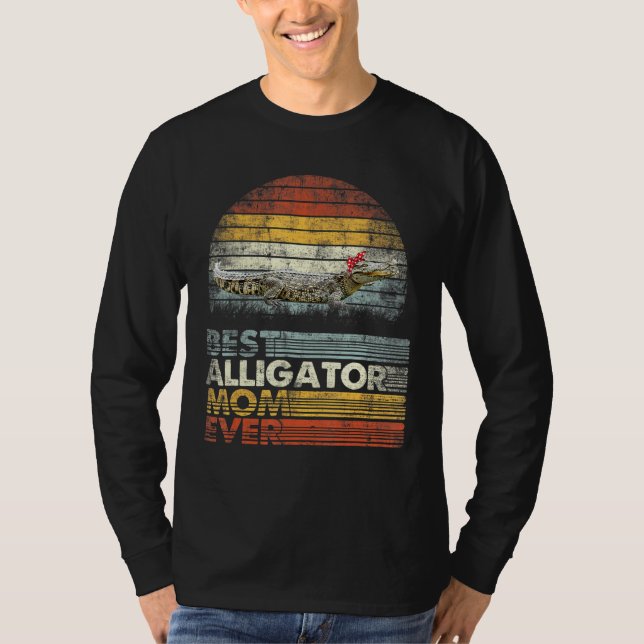 Retro Best Alligator Mamma någonsin Animals T Shirt (Framsida)