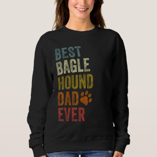Retro Best Bagle Hound Dad Ever Dog Papa Father's  T Shirt