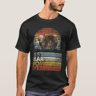 Retro Best Bear Mom Ever Animals T Shirt