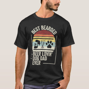 Retro Best Bearted Beer Lovin Hund Pappa Alltid Pe T Shirt
