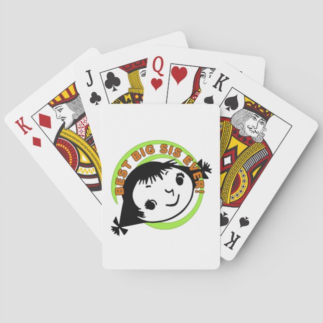 Retro Best Big Sister någonsin Casinokort (Baksidan)