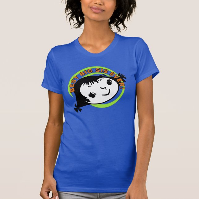 Retro Best Big Sister någonsin Tee (Framsida)