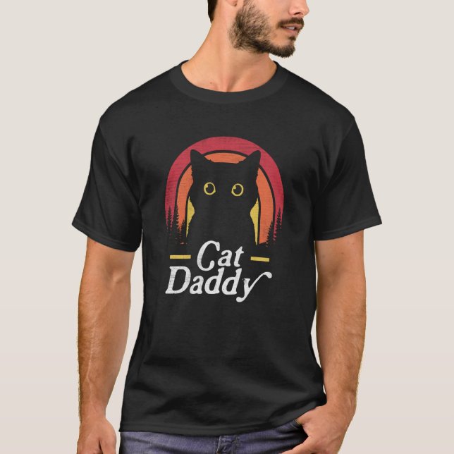 Retro Best Cat Dad Ever Father's Day 2023 Cat Dadd T Shirt (Framsida)