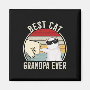Retro Best Cat Grandpa, nånsin funny Fist, farmor Magnet