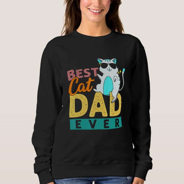 Retro Best Cat Pappa All Kattunge Pappa Man Pet Ow T Shirt (Framsida)