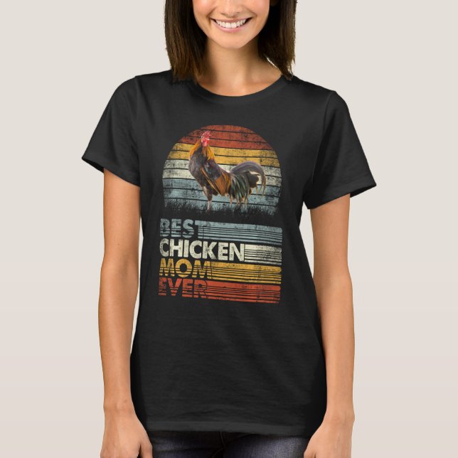 Retro Best Chicken Mamma någonsin Animals T Shirt (Framsida)