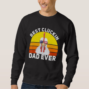Retro Best Cturin Pappa Allamerikan Chicken Farm Lång Ärmad Tröja