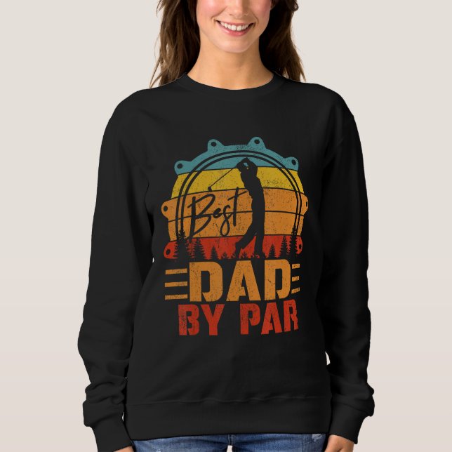 Retro Best Dad By Par  Golf Player Papa Fathers Da T Shirt (Framsida)