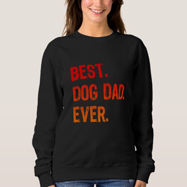 Retro Best Dog Dad Ever Cool  Daddy T Shirt (Framsida)
