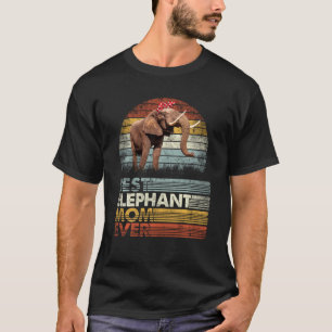 Retro Best Elephant Mamma någonsin Animals Älskare T Shirt