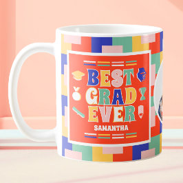 Retro Best Grad Aldrig Photo Red Studenten Kaffemugg