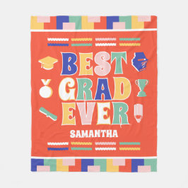 Retro Best Grad Now Red Studenten Fleecefilt