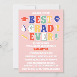 Retro Best Grad - Studentfest vid Rosa Inbjudningar