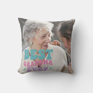 Retro Best Grandma All Personlig Photo Kudde