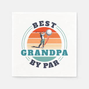 Retro Best Grandpa by Par Anpassningsbar Fars dag Pappersservett