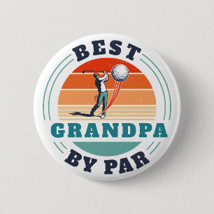 Retro Best Grandpa by Par Anpassningsbar Golf Pens Knapp
