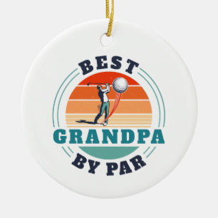 Retro Best Grandpa by Par Anpassningsbar jul Golfn Julgransprydnad Keramik