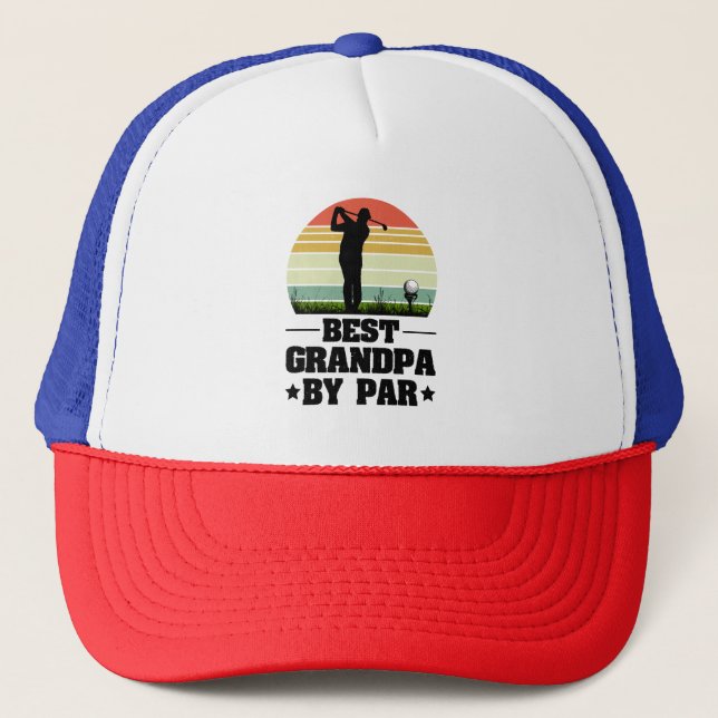 Retro Best Grandpa by Par Golf | Morföräldrar dag Keps (Framsida)