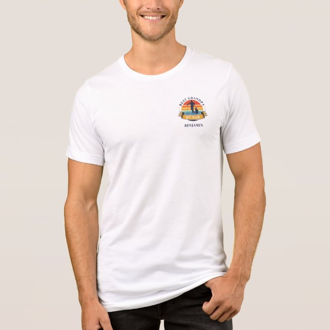 Retro Best Grandpa by Par Personlig Golfer T Shirt (Framsida)