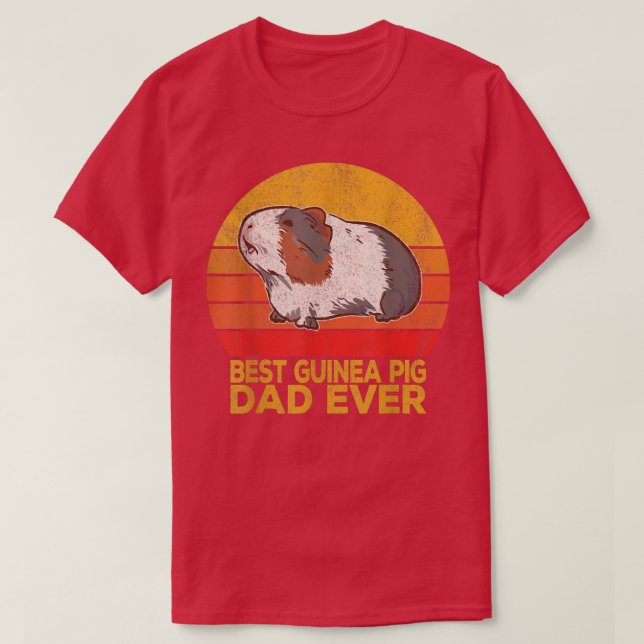 Retro Best Guinea Pig Dad Ever Wheek Guinea Pig Da T Shirt (Design framsida)