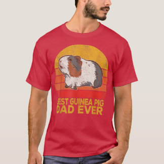 Retro Best Guinea Pig Dad Ever Wheek Guinea Pig Da T Shirt