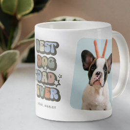 Retro Best Hund Pappa någonsin 2-foto Kaffemugg
