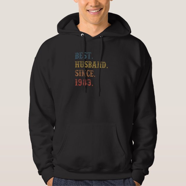 Retro Best Make sedan 1983 39:e Bröllop Aniver Hoodie (Framsida)