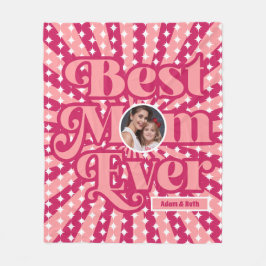 Retro Best Mamma någonsin, Personlig Photo Mors da Fleecefilt