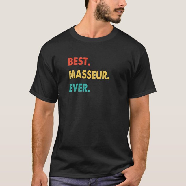Retro Best Masseur någonsin T Shirt (Framsida)