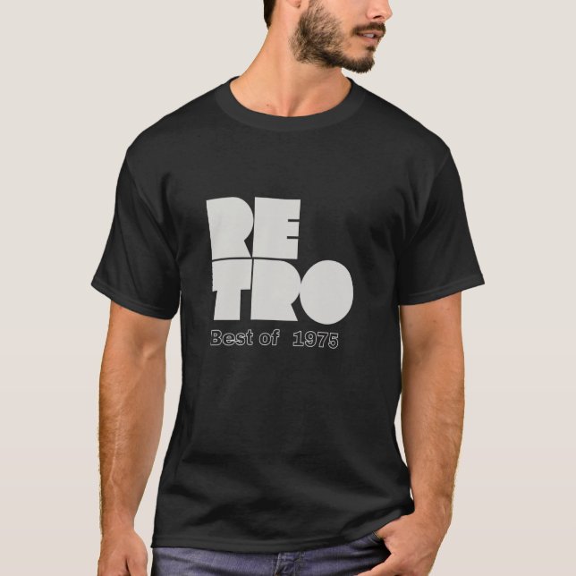 Retro Best of 1975 T Shirt (Framsida)