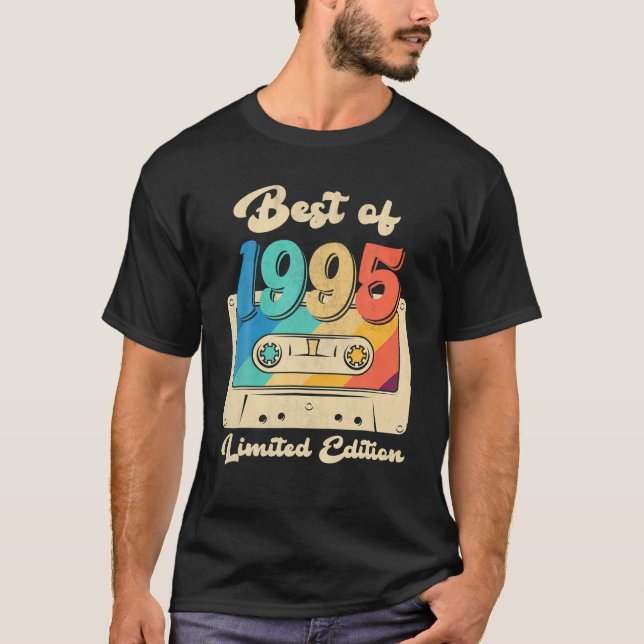 Retro Best of 1995 Cassette Tape 27th Birthday Dec T Shirt (Framsida)
