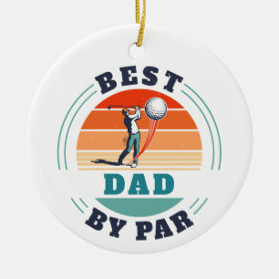 Retro Best Pappa efter Par Anpassningsbar jul Julgransprydnad Keramik