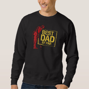 Retro Best Pappa efter Par Pappa Fars dag Golf Man Lång Ärmad Tröja
