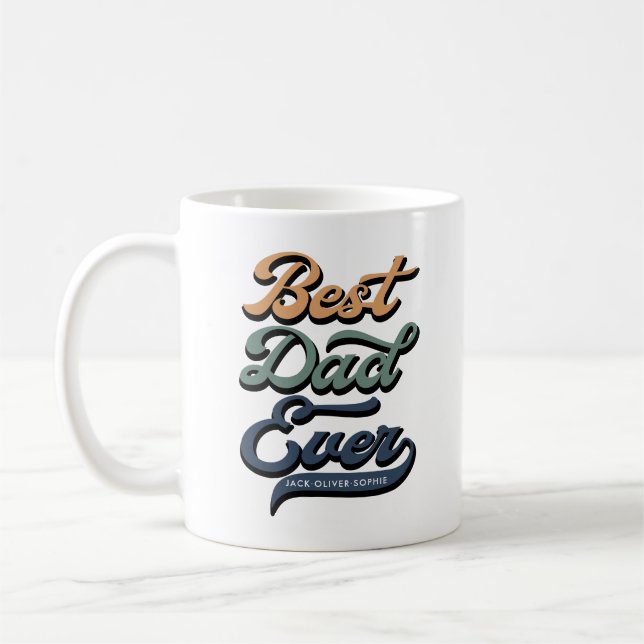 Retro Best Pappa någonsin fotografera Fars dag Kid Kaffemugg (Vänster)