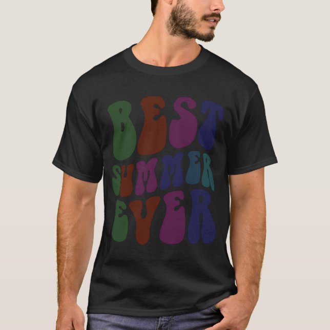 Retro Best Summer All Family Resa Camp Counselor T Shirt (Framsida)