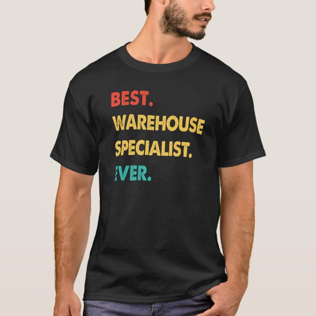 Retro Best Warehouse-specialist någonsin T Shirt (Framsida)
