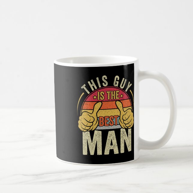 Retro bestman bröllop groom män rolig bridal svens kaffemugg (Höger)