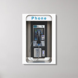 Retro-betaltelefondesign, Vintagens telefonautomat Canvastryck
