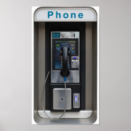 Retro-betaltelefondesign, Vintagens telefonautomat Poster