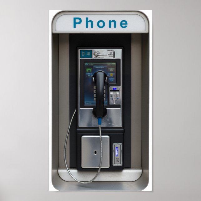 Retro-betaltelefondesign, Vintagens telefonautomat Poster (Framsidan)