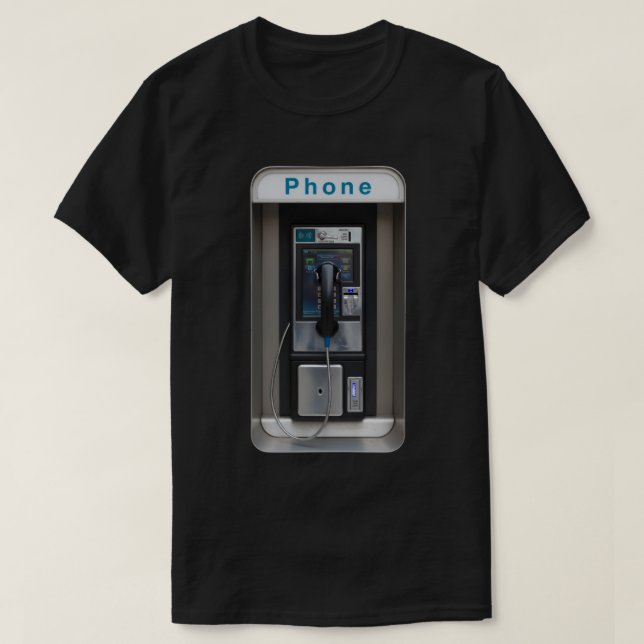 Retro-betaltelefondesign, Vintagens telefonautomat T Shirt (Design framsida)