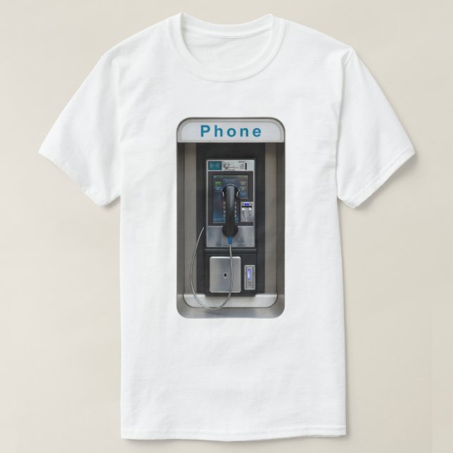 Retro-betaltelefondesign, Vintagens telefonautomat T Shirt (Design framsida)