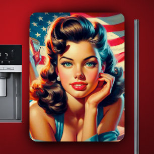 Retro Bevackra American Girl Magnet
