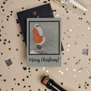 Retro Bevackra Red Woman Black Ram jul Julkort