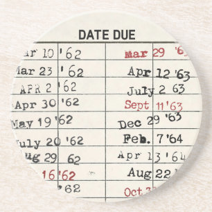 Retro Bibliotek-kort Underlägg