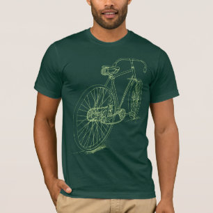 Retro Bicycle teckning-design i grönt Tröja