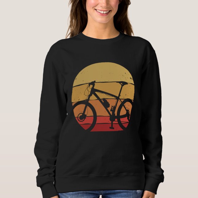 Retro Bicycle Vintage Sunset Mountain Bike T Shirt (Framsida)