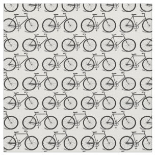 Retro Bicycles Fabric Mönster med ANPASSNINGSBAR B Tyg